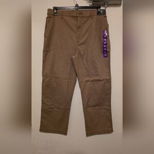 G.H. Bass & Co. Women's Brown Chino Ankle Pants